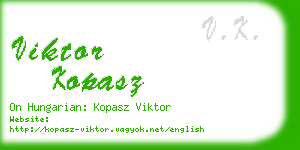 viktor kopasz business card